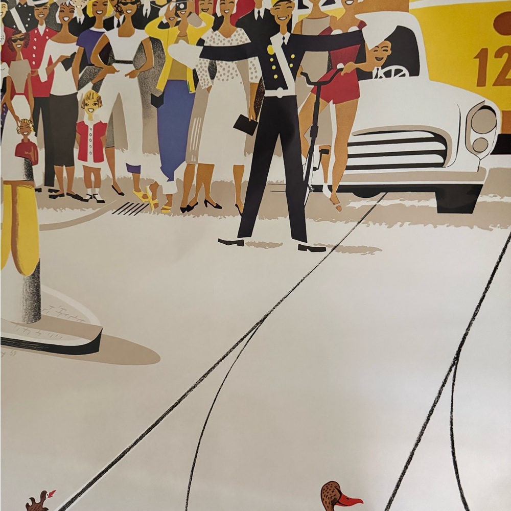 Vintage mid century danish viggo vagnby print tourism poster perfect condition